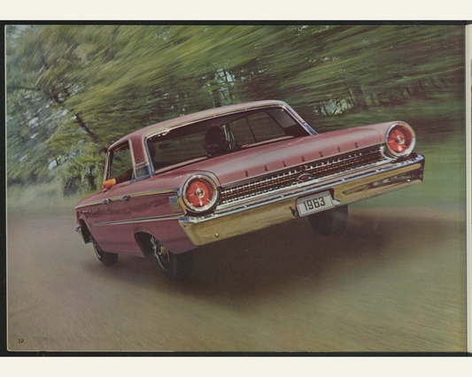 1963 Ford Galaxie Brochure Page 12 0063-0020 — 16×20 proportions