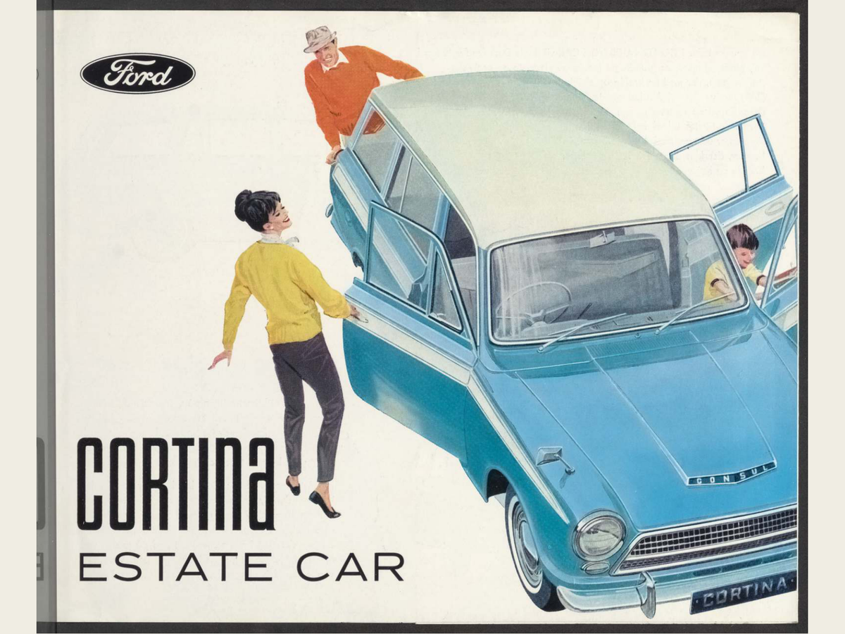 1963 Ford Consul Cortina Mk 1 Estate Car Brochure Page 1 0063-0036 — 18×24 proportions