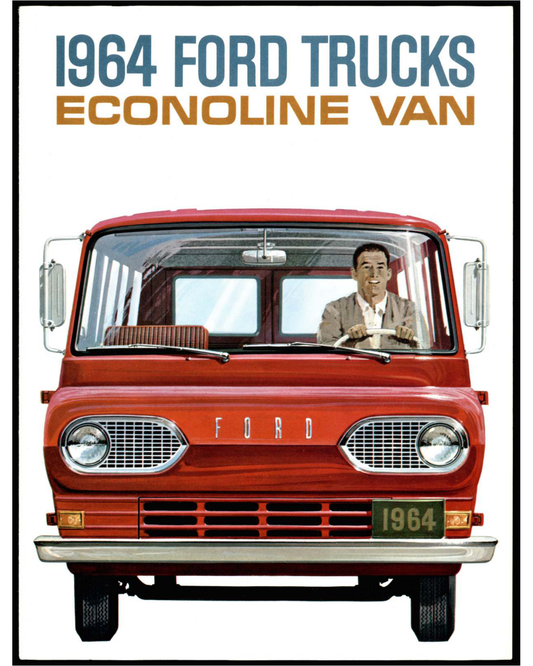 1964 Ford Econoline Brochure Page 1 0064-0004 — 16×20 proportions