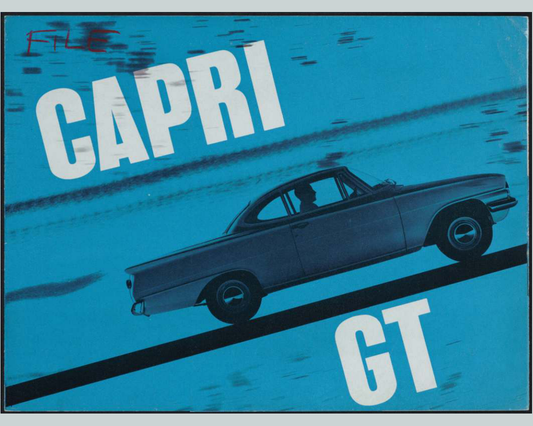 1964 Ford Capri GT Brochure Page 1 0064-0005 — 16×20 proportions