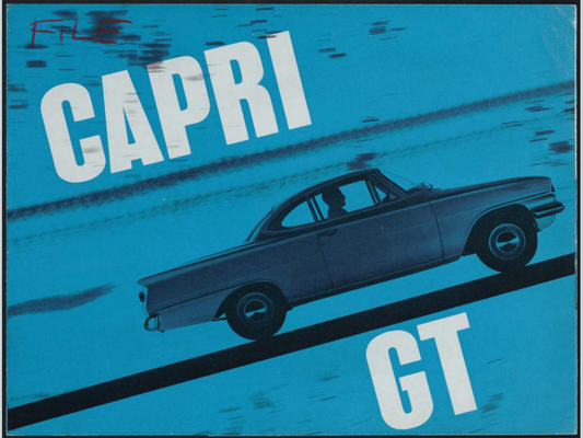 1964 Ford Capri GT Brochure Page 1 0064-0005 — 18×24 proportions