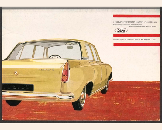 1964 Ford Zephyr 4 Mk 3 Brochure Page 12 0064-0017 — 16×20 proportions