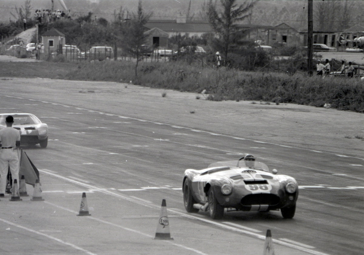 1964 Cobra and Ford GT40 on track — Nassau — 0064-0023