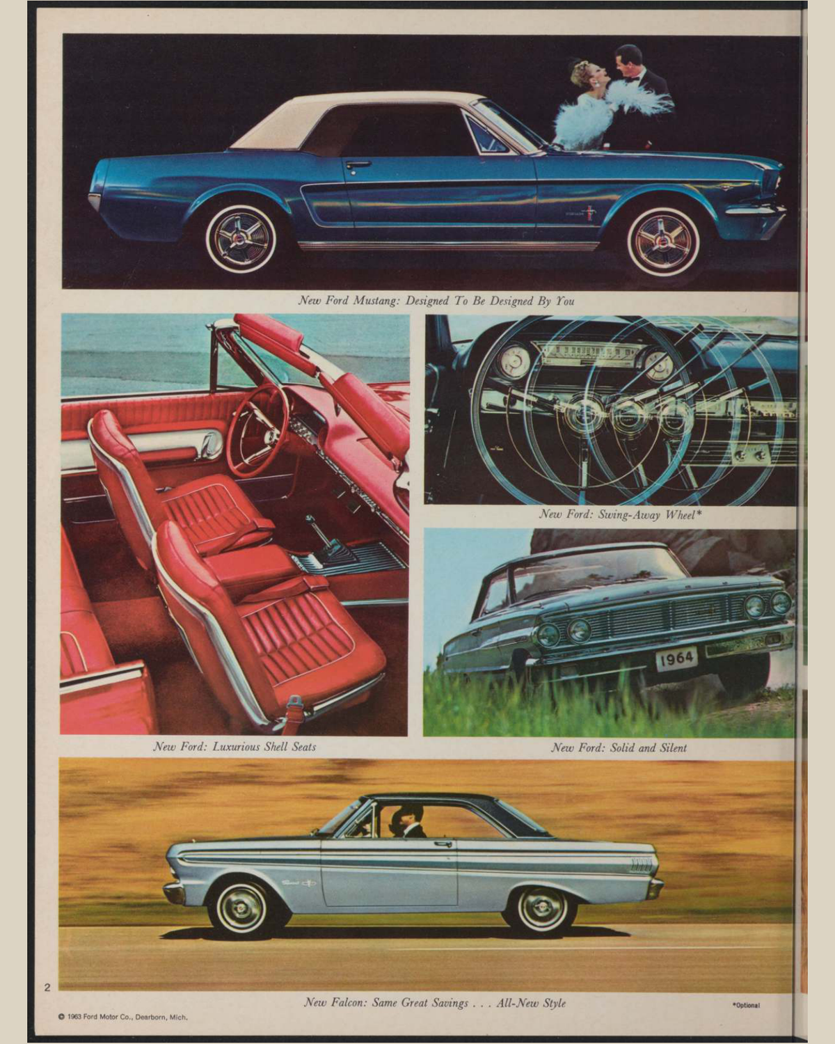 1964 Ford Car Lineup Brochure Page 2 0064-0025 — 16×20 proportions