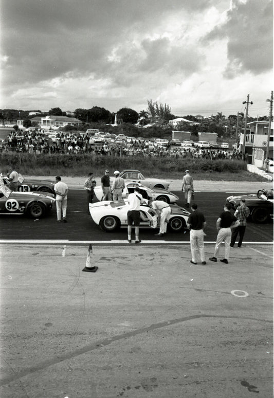 1964 Sports cars in paddock — Nassau — 0064-0028