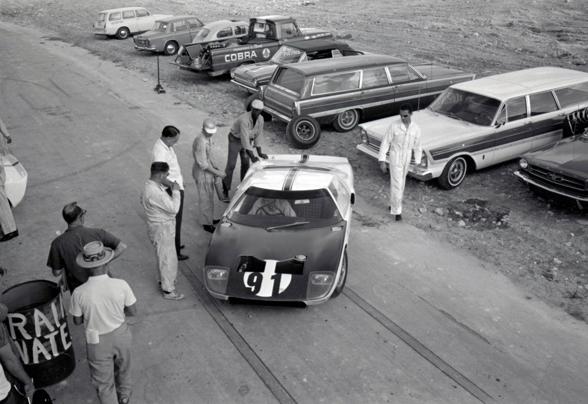 1964 Ford GT40 front view in paddock — Nassau — 0064-0041