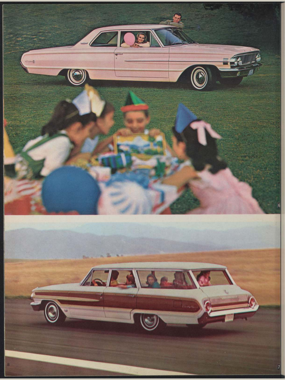 1964 Ford Car Lineup Brochure Page 8 0064-0045 — 18×24 proportions
