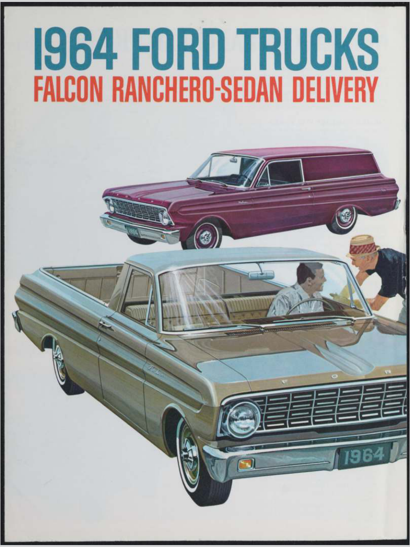1964 Ford Falcon Ranchero Brochure Page 1 0064-0051 — 18×24 proportions