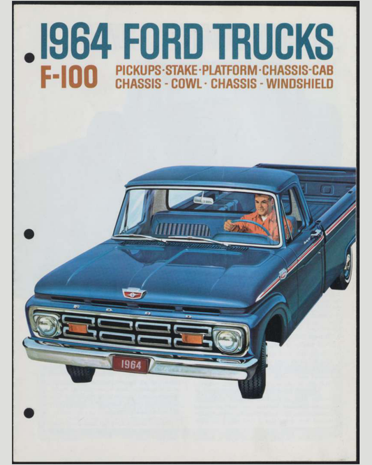 1964 Ford F-100 Brochure Page 1 0064-0058 — 16×20 proportions