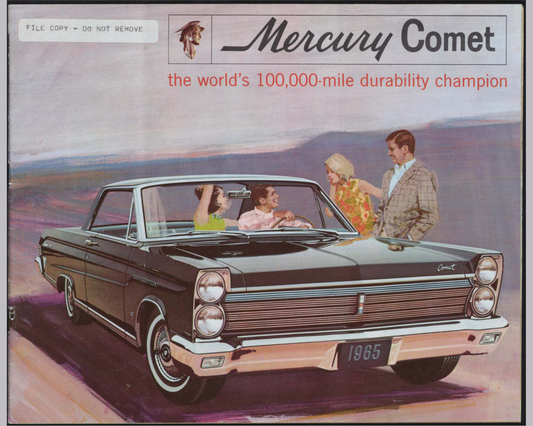 1965 Mercury Comet Brochure Page 1 0065-0000 — 16×20 proportions