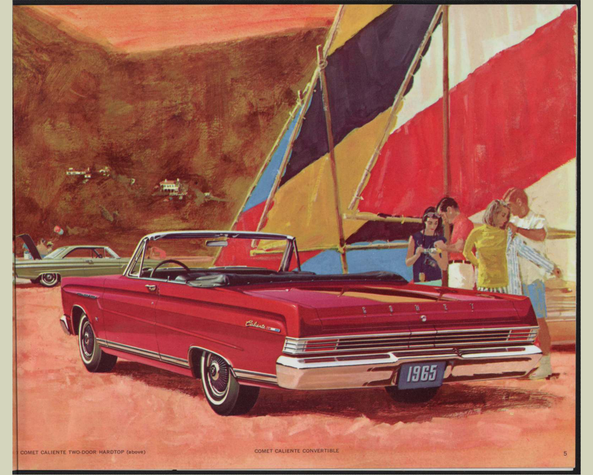 1965 Mercury Comet Brochure Page 5 0065-0006 — 16×20 proportions
