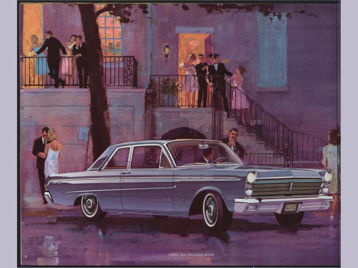 1965 Mercury Comet Brochure Page 6 0065-0009 — 18×24 proportions
