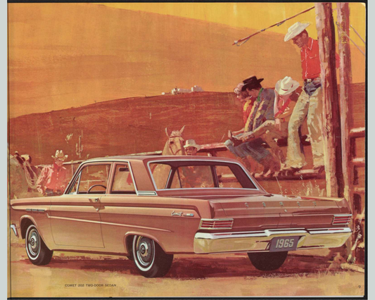 1965 Mercury Comet Brochure Page 9 0065-0020 — 16×20 proportions