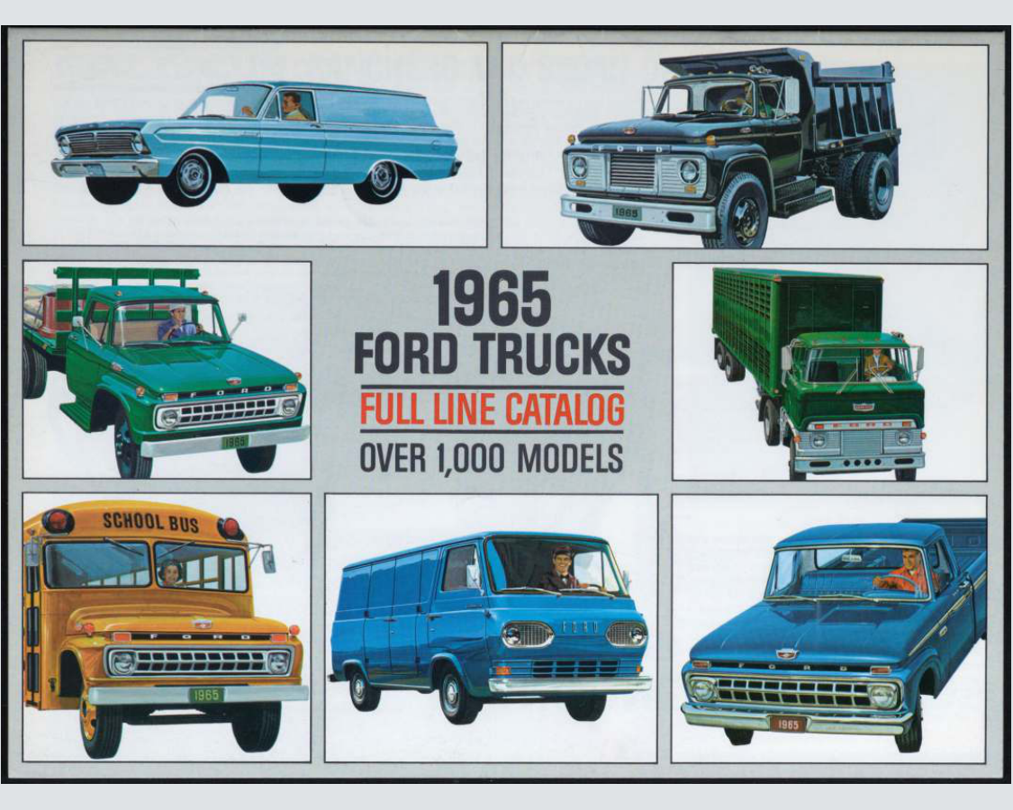1965 Ford Trucks Full Line Catalog Brochure Page 1 0065-0025 — 16×20 proportions
