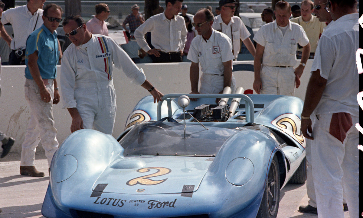 1965 Ford-powered race car number 2 in pits — Nassau — 0065-0027