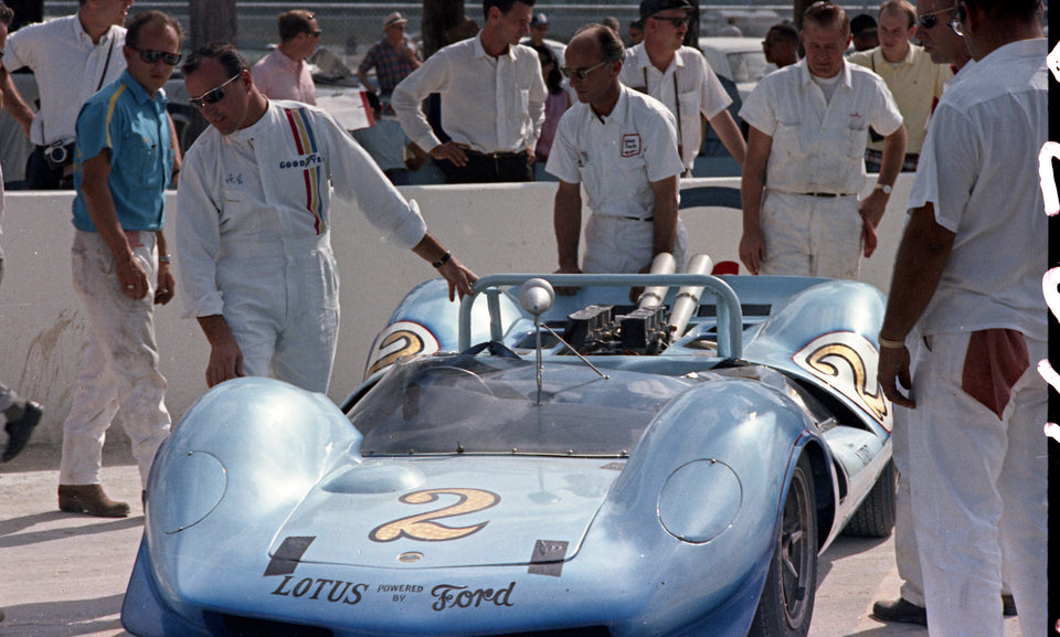 1965 Ford-powered race car number 2 in pits — Nassau — 0065-0027