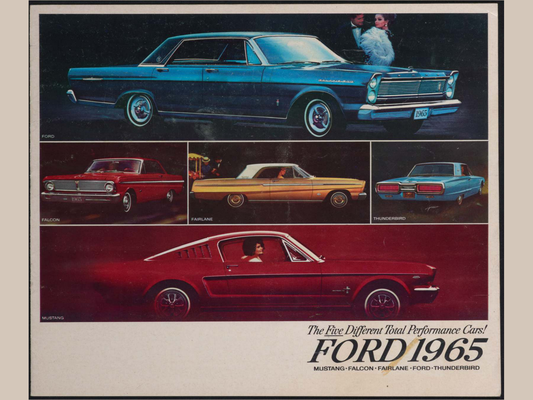 1965 Ford Car Lineup Brochure Page 1 0065-0034 — 18×24 proportions