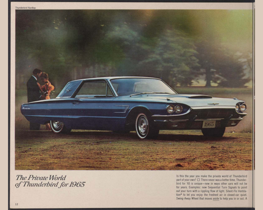 1965 Ford Car Lineup Brochure Page 12 0065-0044 — 16×20 proportions
