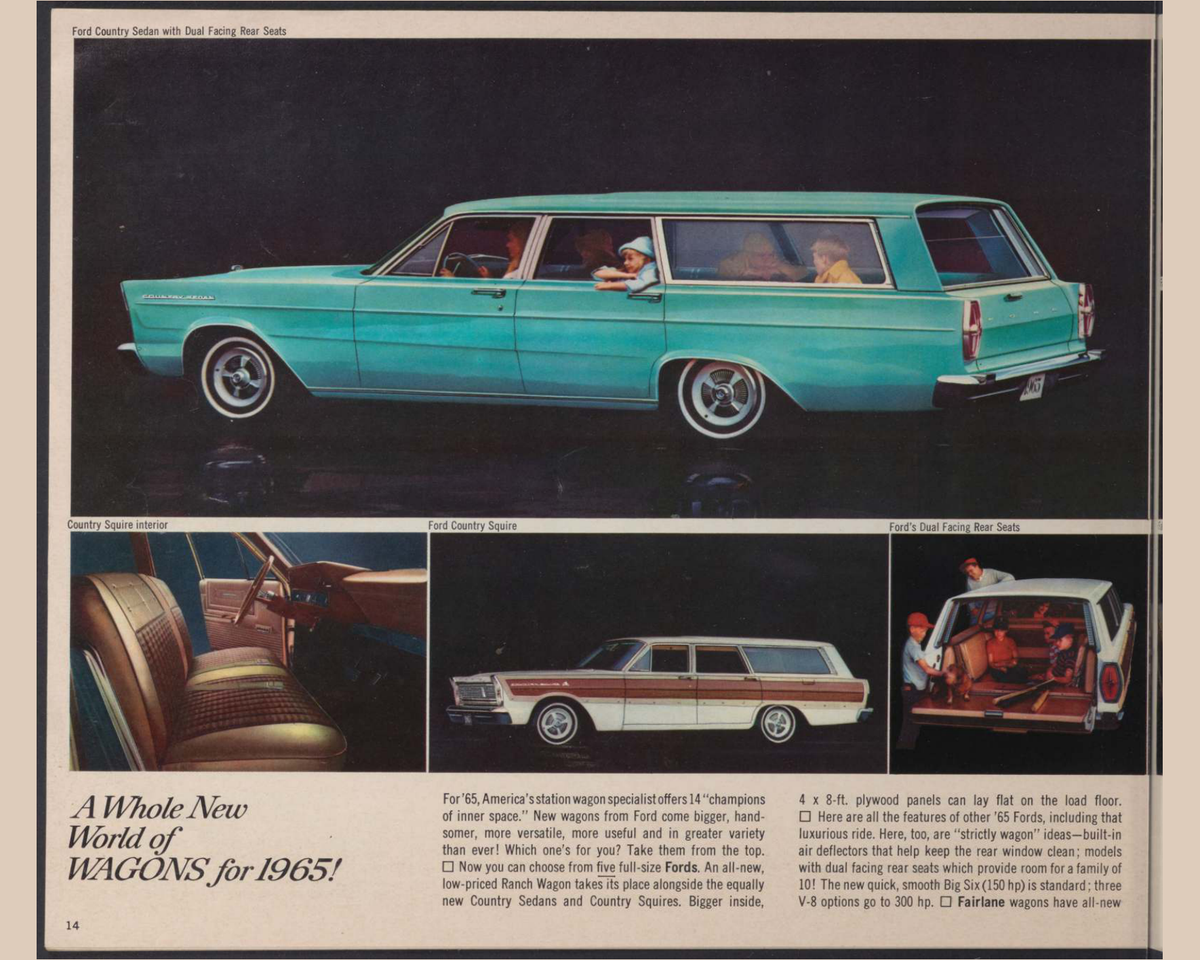 1965 Ford Car Lineup Brochure Page 14 0065-0045 — 16×20 proportions