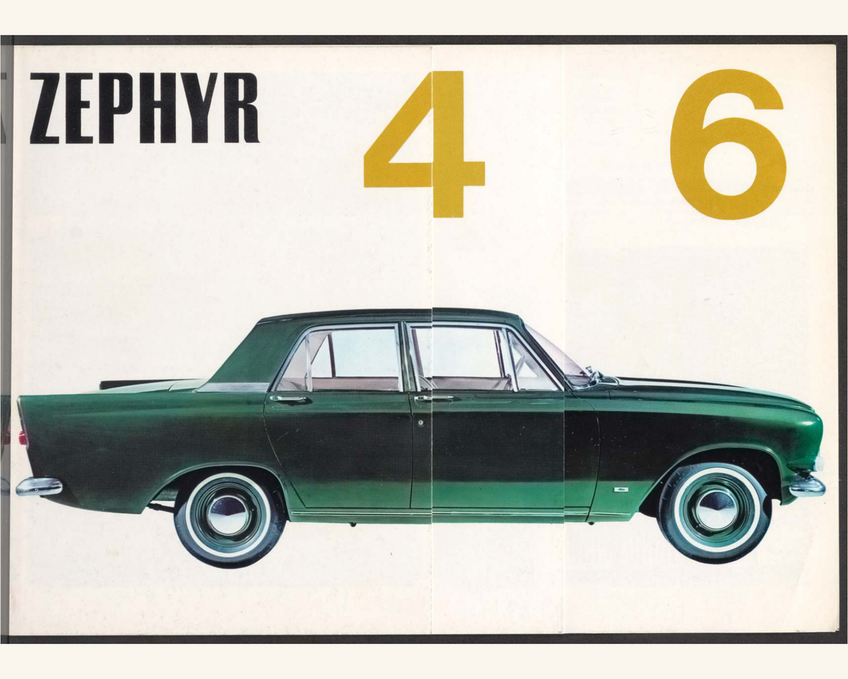 1965 Ford Zephyr 4 And Zephyr 6 Mk 3 Brochure Page 1 0065-0046 — 16×20 proportions