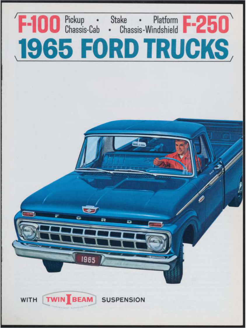 1965 Ford F-100 And F-250 Brochure Page 1 0065-0049 — 18×24 proportions