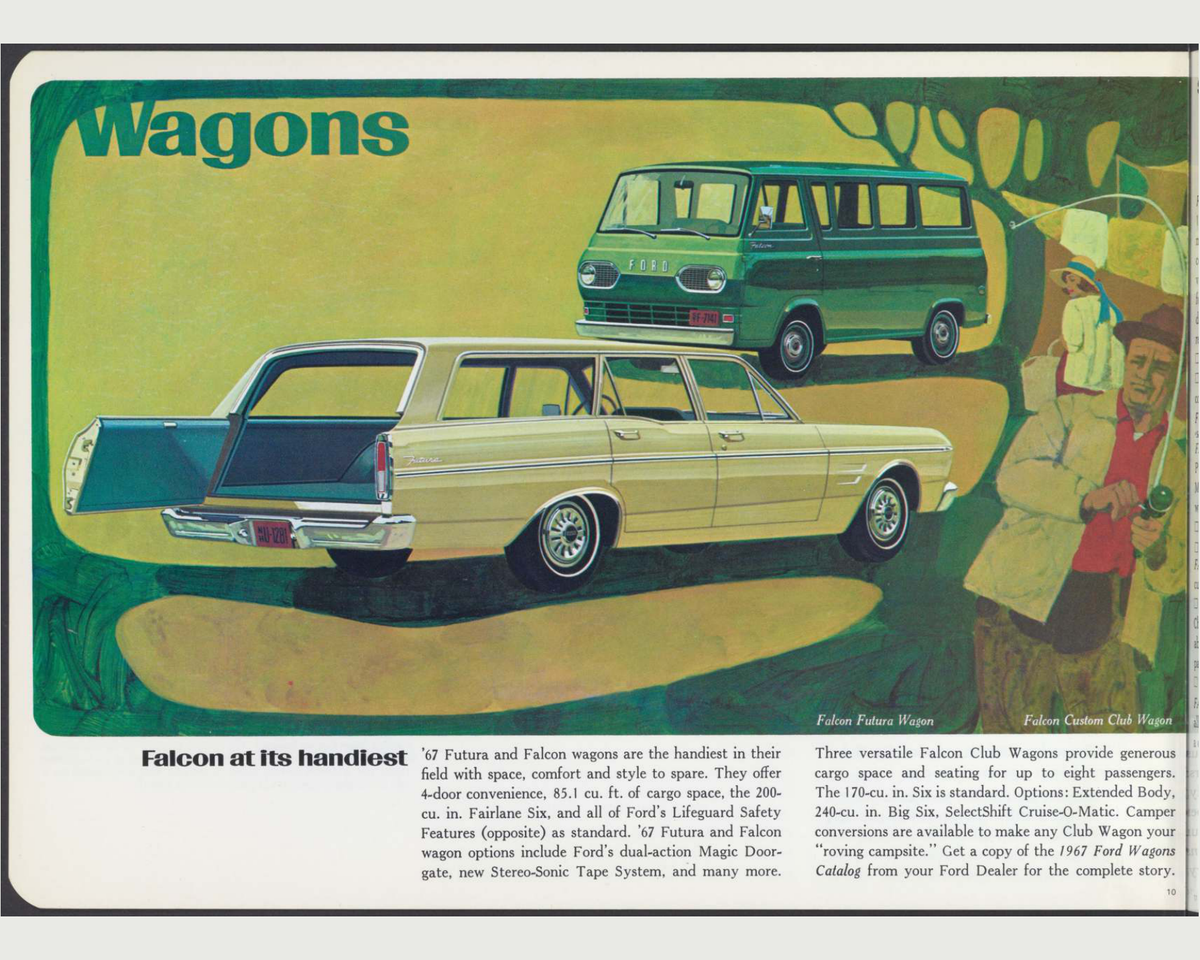 1967 Ford Falcon Brochure Page 10 0067-0005 — 16×20 proportions