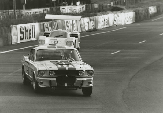 1967 — Ford Mustang GT350 Driven by Claude Dubois and Chris Tuerlinckx at the 24 Hours of Le Mans Race, June 1967 — Fordimages 0067-0007; source THF123432