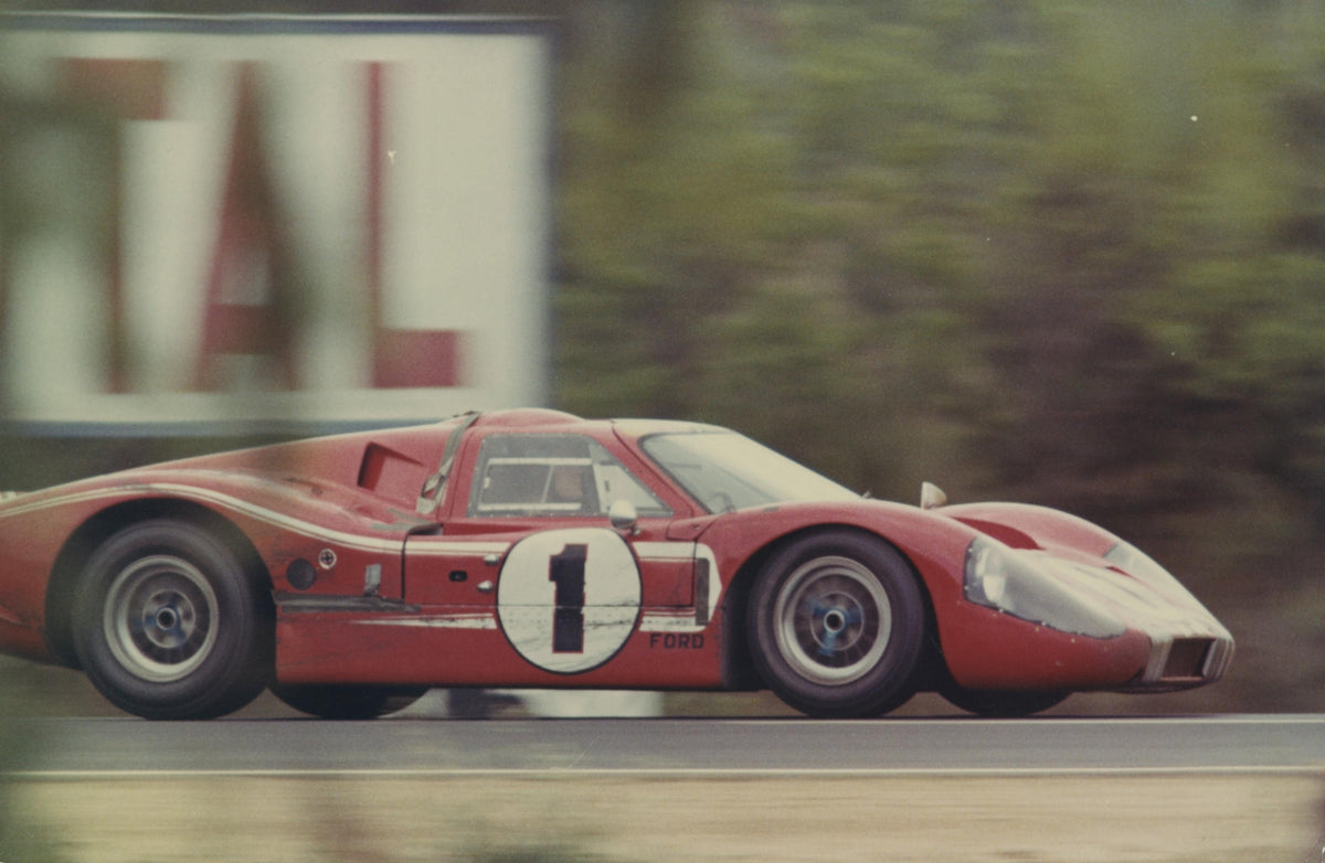 1967 — Ford Mark IV Driven by A. J. Foyt and Dan Gurney at the 24 Hours of Le Mans Race, June 1967 — Fordimages 0067-0010; source THF134902