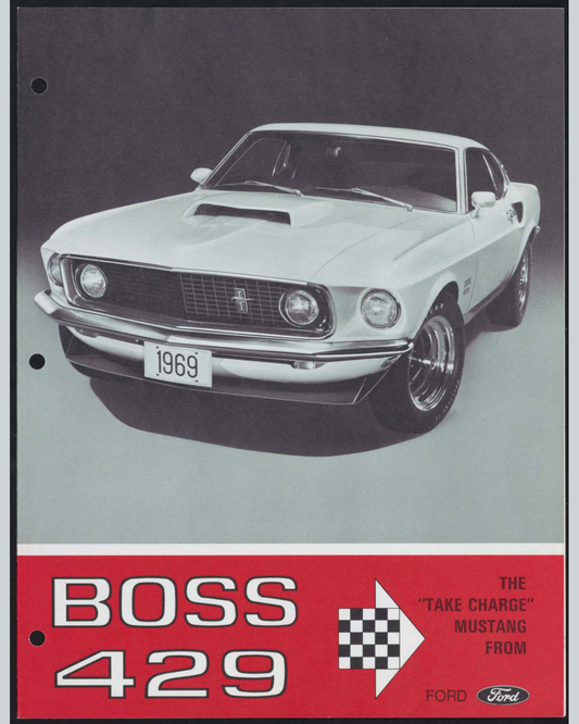 1969 Ford Mustang Boss 429 Brochure Page 1 0069-0000 — 16×20 proportions