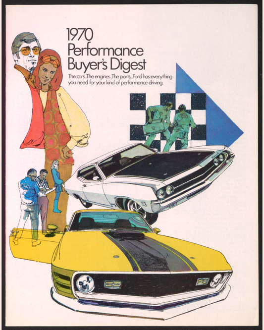 1970 Ford Performance Buyer'S Digest Mustang Cobra Boss 302 Sales Brochure Page 1 0070-0000 — 16×20 proportions