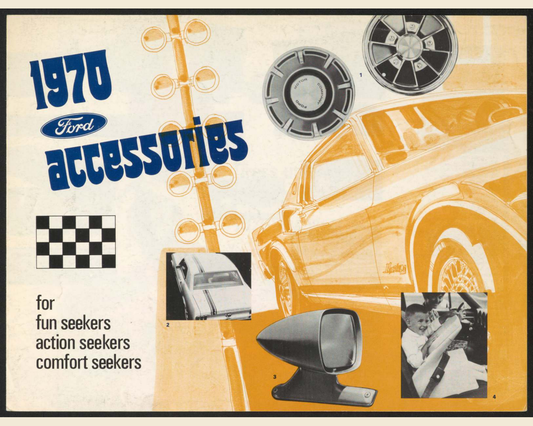 1970 Ford Accessories Brochure Page 1 0070-0001 — 16×20 proportions