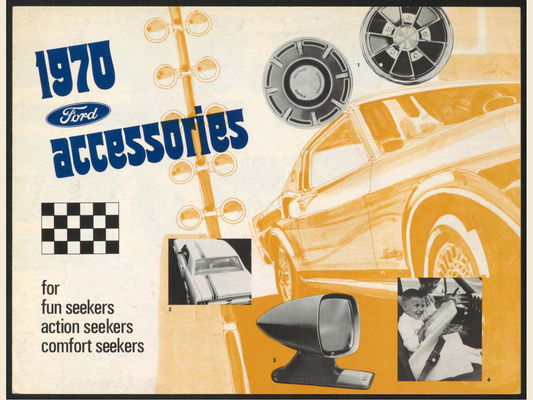 1970 Ford Accessories Brochure Page 1 0070-0001 — 18×24 proportions