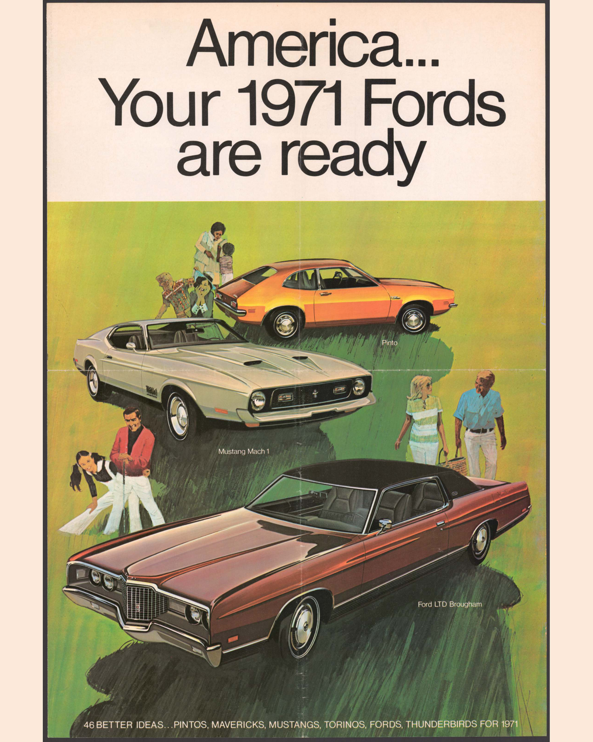 1971 Ford Lineup Brochure Page 1 0071-0000 — 16×20 proportions