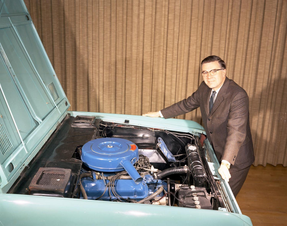 109 1966 Donald Frey with Bronco engine compartment 0144-0289