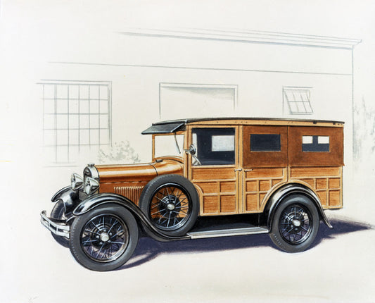 1929 Ford Model A station wagon neg CN3177 15 0144-0448