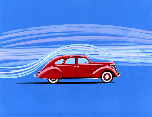 1937 Lincoln Zephyr rendering neg CN4065 4 0144-0452