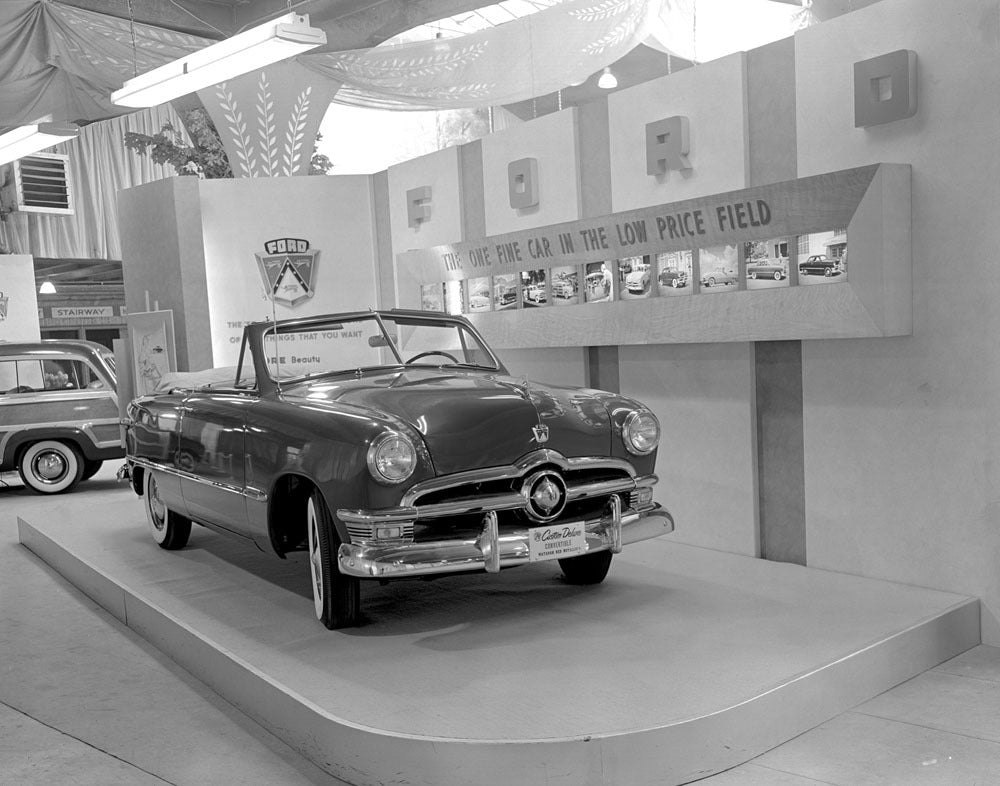 1950 Ford Convertible at Chicago Exhibit neg 91802 016 0144-0480