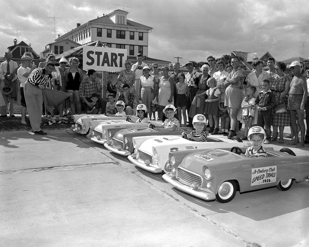 1956 Ford junior Thunderbird promotion at Daytona speed weeks neg 108900 51 0144-0684