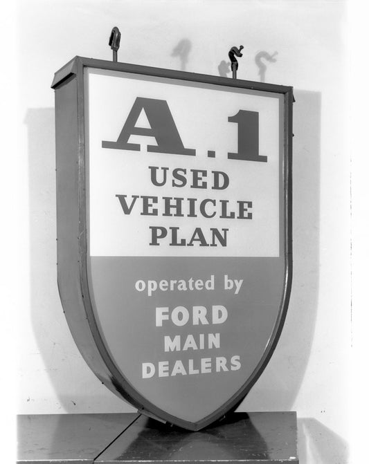 1956 Hanging sign for dealer use A1 vehicle neg UK 71x400 0144-0701