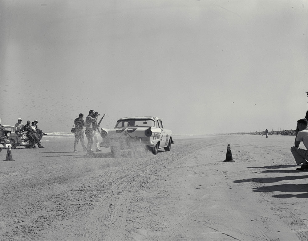 1957 NASCAR Daytona Beach Speed Weeks Florida Ford Custom making runs on the beach CD 1098 3282 4910 12 0144-0767