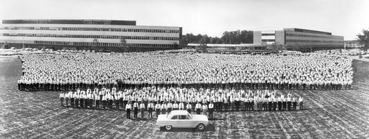 1960 Ford Falcon and 7000 engineers at Research and Engineering Center neg 117987 001 0144-0806