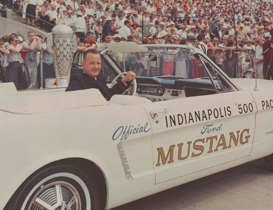 1965 Indianapolis 500 Indiana Benson Ford in the 1965 Mustang pace car 0144-0872
