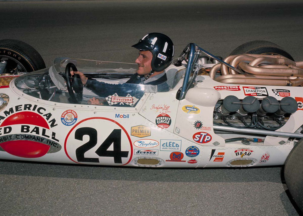 1966 Indianapolis 500 Indiana Graham Hill sits in the cockpit of his race winning Lola Ford CD 0777 3292 0630 26 0144-0964