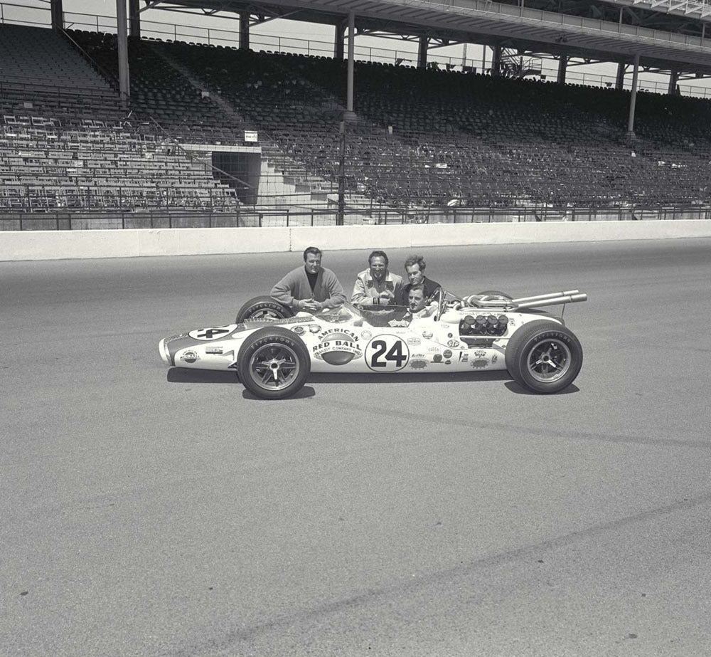 1966 Indianapolis 500 Indiana John Mecom George Bignotti Eric Broadley Graham Hill winners picture CD 0554 3252 2847 25 0144-0972