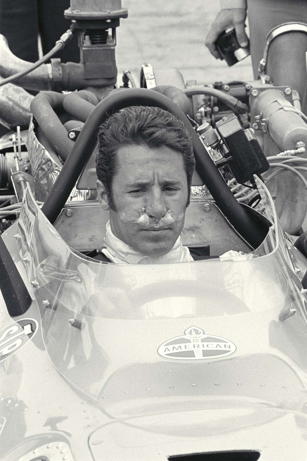 1969 Indianapolis 500 Indiana Mario Andretti sitting in cockpit CD 0554 3252 2835 14 0144-1087