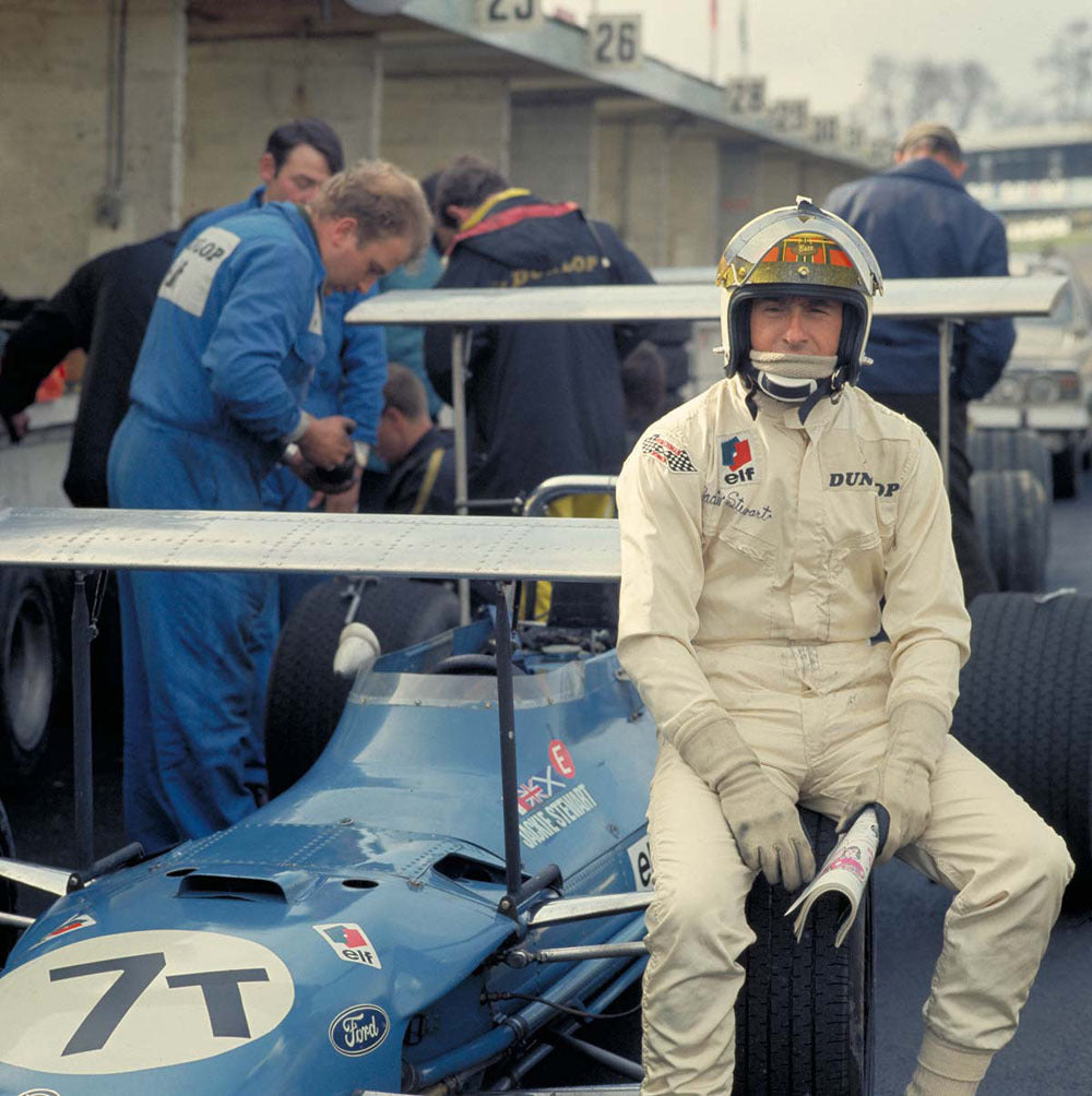 1969 Race of Champions Brands Hatch England Jackie Stewart on tire of his Matra Ford during practice CD 0777 3292 0624 17 0144-1103