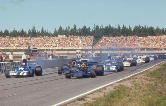 1973 Swedish Grand Prix Anderstorp Sweden Start of the race Francois Cevert 6 and Ronnie Peterson 2 CD 0776 3301 3813 121 0144-1246