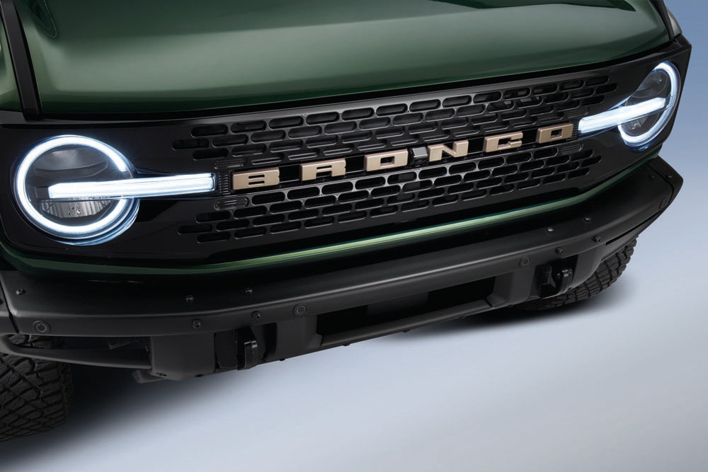 G11361023 FordPerf Bronco Grille Lettering Overlay Bronze M 1447 BLBR mj 0144-1767