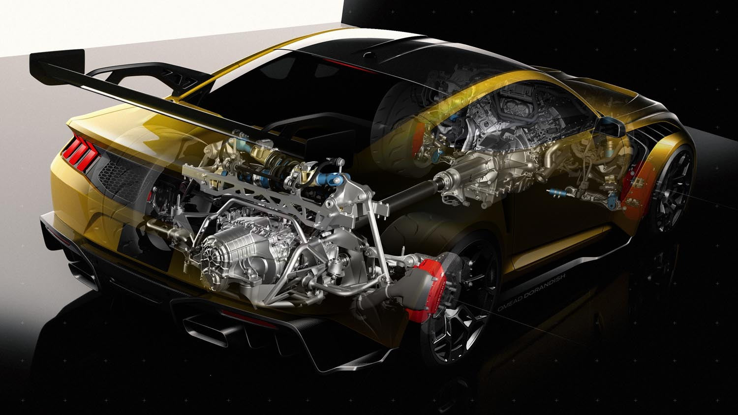 Mustang GTD Rear Right with Internal Parts  0144-1821