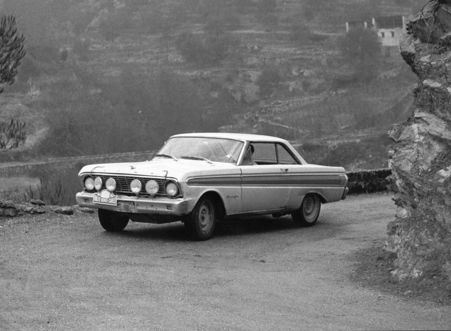 1964 Monte Carlo Rally Ford Falcon in Mountains 43  0144-4605
